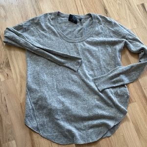 Grey split side sweater